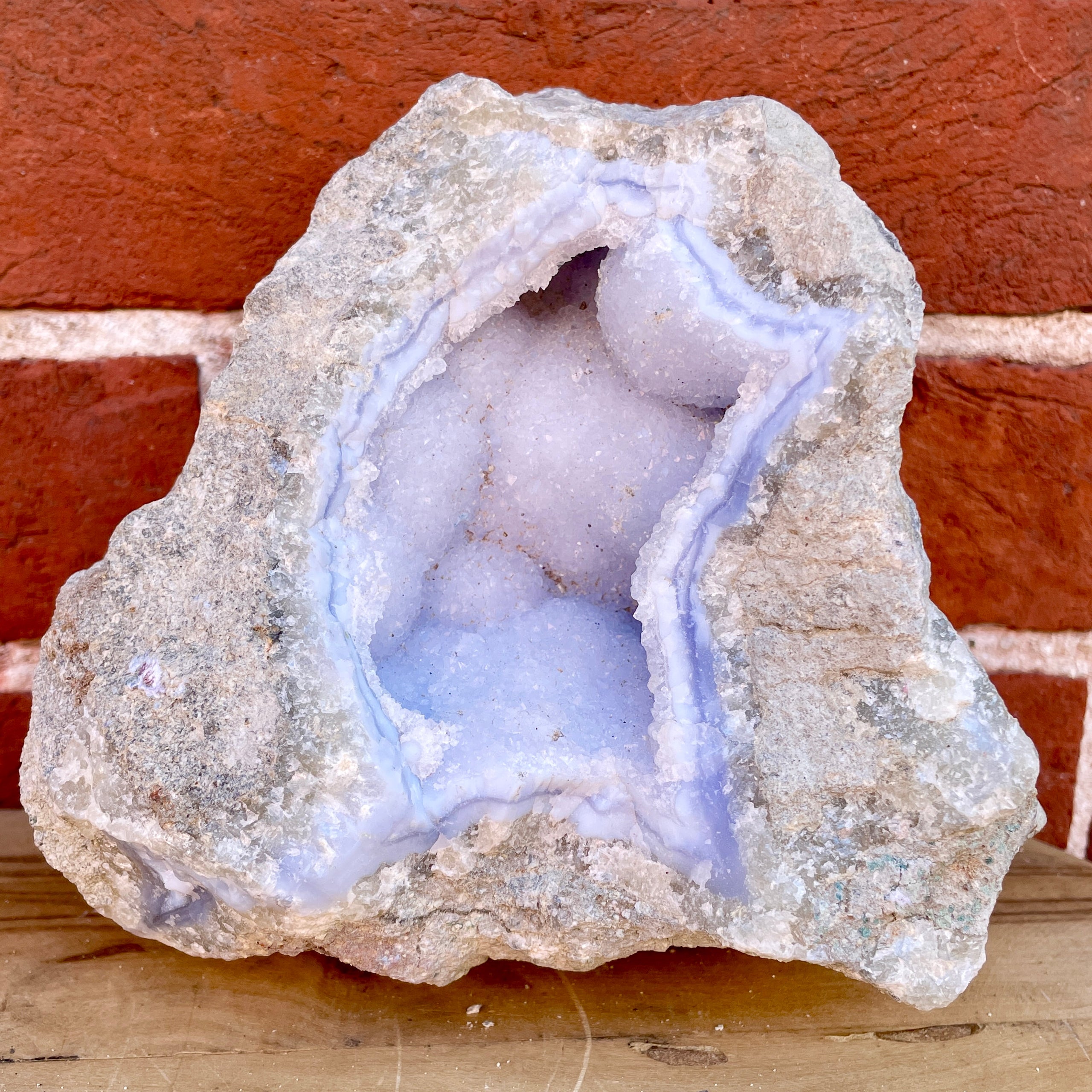 Blue Lace Agate Premium Large Rough Chunks w Druzy
